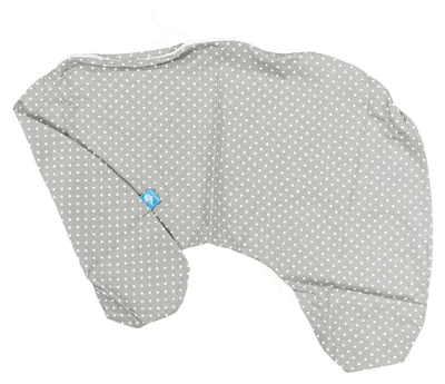 Immagine prodotto di Copertura per cuscino allattamento BabyUniverse, piccola, 100% cotone - Grigio con motivo fiori di papavero