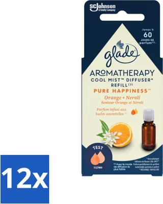 Zdjęcie produktu dla Glade - Wkład Pure Happiness Mist - Aromatherapy - 17,4 ml - Value pack - 12 szt