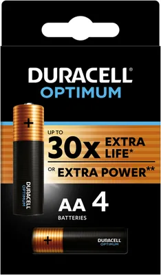 Produktbild von Duracell Optimum 4 AA Batterien