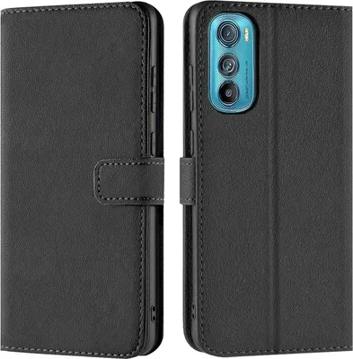 Produktbild von Conie Klapp Tasche für Motorola Edge 30 Kartenfach Rundumschutz Hülle in Schwarz