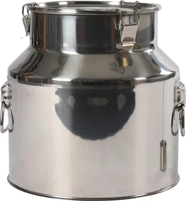 Image de Seau hermétique pour aliments, capacité de 22 litres, en acier inoxydable, couleur argent