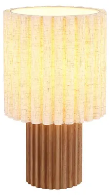 Produktbild von Tischleuchte, Holz, Braun, JANNIE, Textil, Schlafzimmer, H 30 cm