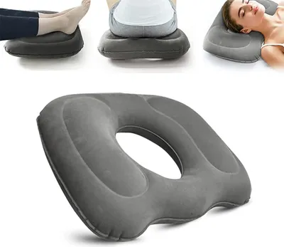 Produktbild von Sitzkissen orthopädisch, Aufblasbares Kissen, Hämorrhoiden Sitzkissen Orthopedic Pain Relief Pillow für Bürostuhl Auto Rollstuhl Pregnancy, Coccyx, Bed Sores, Post Natal, Sciatica