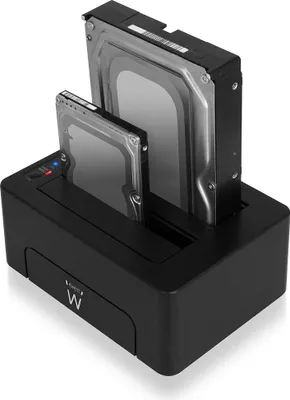 Produktbild von Ewent EW7014, HDD, SSD, Serial ATA III, 2.5,3.5", USB 3.2 Gen 1 (3.1 Gen 1) Type-A, Schwarz, ABS Synthetik