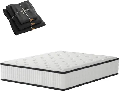 Produktbild von DEWINNER Matratze, 140 x 190 cm, Matratze für Erwachsene und Kinder, Matratze für Doppelbett, Dicke 22 cm, Bettwäsche + Bettbezug + Kissenbezug