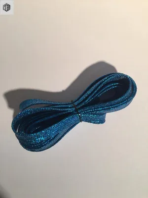 Obrázek produktu pro Lesklé tkaničky | ploché | 1 pár | 110 cm | modré