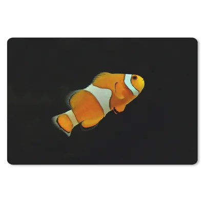 Produktbild von MuchoWow® Schreibtischunterlage Fisch - Linie - Schwarz 60x40 cm - XXL Mauspad - Großes Mauspad
