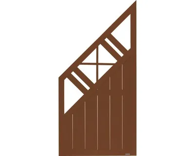 Produktbild von Zaun Abschlusselement Konsta Provence links 90 x 180/90 cm braun