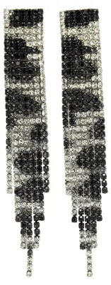 Image de AVANT-GARDE PARIS Boucles d'oreilles chandelier longues à franges Diva Collection