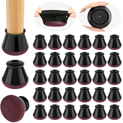 Imagen del producto de Tapas redondas para patas de sillas, color , 32 unidades, para patas de sillas de 20,1 a 30 mm, protegen el suelo