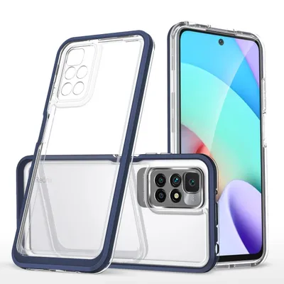 Immagine prodotto di Clear 3In1 Case per Xiaomi Redmi 10 Gel Cover con cornice blu