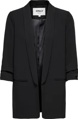 Produktbild von ONLY 15197451, Weiblich, Schwarz, Blazer, Erwachsener, Elasthan, Polyester, 95% Polyester, 5% Elasthan, Futter: 100% Polyester