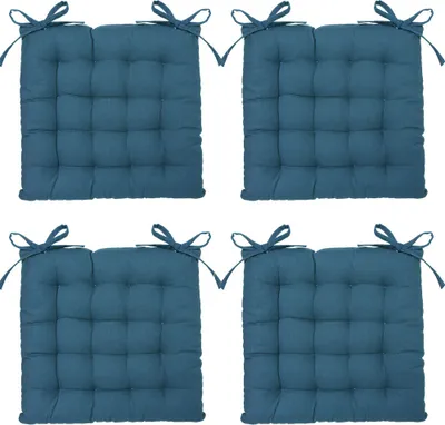 Produktbild von Eazy Living Stuhlkissen Basile Blau 38 x 38 cm - 4 Stück