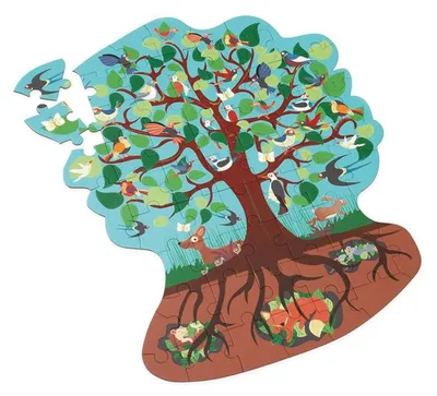 Produktbild von SCRATCH Konturpuzzle – Vogelbaum