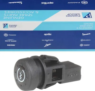 Produktbild von Starterknopf Anlasserknopf rund 58057R für Piaggio Beverly Fly Hexagon Liberty NRG X Zip / Vespa ET2 4 / Aprilia Derbi G
