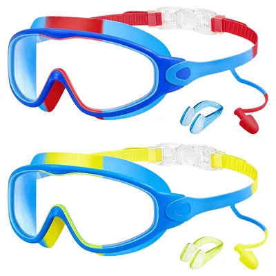 Image de 2 lunettes de natation pour enfants - Anti-buée et protection UV