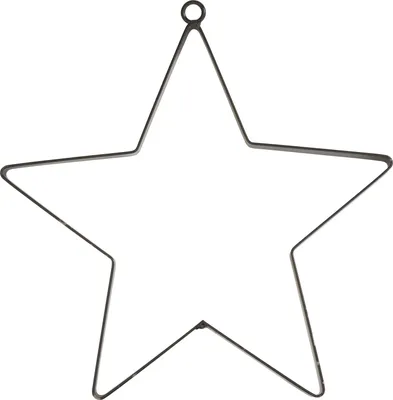 Produktbild von Metallring Stern "Skyla",schwarz Ø 24 cm