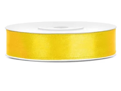 Zdjęcie produktu dla Wstążka satynowa 12 mm x 25 m Żółta