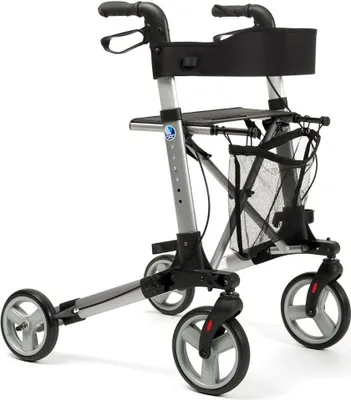 Produktbild von FabaCare Rollator Quadri Light faltbar, Leichtgewichtrollator mit Vollausstattung, Reiserollator leicht