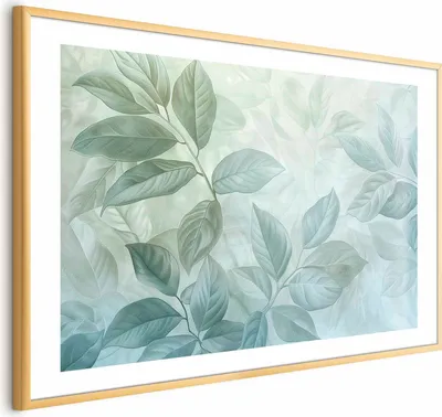 Produktbild von Posterpapier Poster - Mint Leaves - large botanical motif 90x60 cm Blätter b-H-10013-ao-a