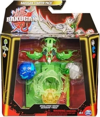 Obrázok produktu pre Spin Master Bakugan Starter Set mit 3 Baellen zusammenstellbare Actionfiguren mit Charakterkarte