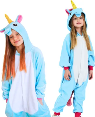 Produktbild von Pyjama Onesie Kigurumi Kostüm für Kinder Einhorn 110