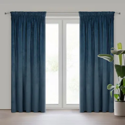 Produktbild von Vorhang RIA dunkelblau marine140x270 cm  Kräuselband