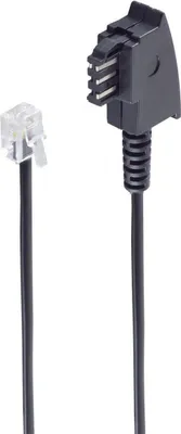 Image de shiverpeaks ®-BASIC-S--TAE prise F sur prise western 6/4, téléphone import, 10m (BS70100-)