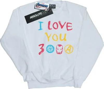 Produktbild von Marvel - "Avengers Endgame I Love You 3000" Sweatshirt für Damen BI5028 (S) (Weiß)
