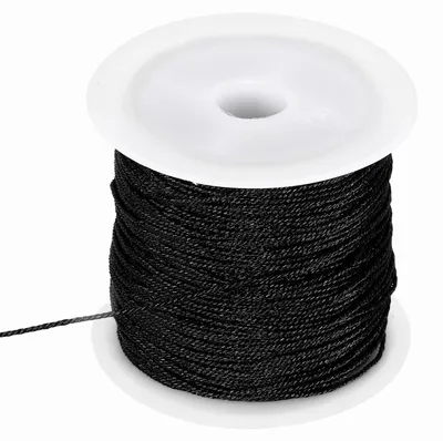 Productafbeelding van Metaalfolie lint - Glitterlint - Materiaal voor knutselen - Zwart - 27,34 meter
