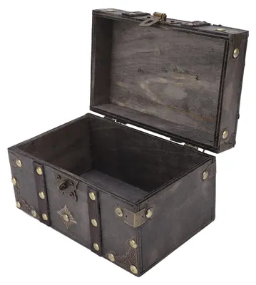 Image de Coffre vintage en bois - Coffre avec serrure codée - Rangement pour bijoux - Décoration pour photos - Cuir synthétiquePolyuréthanedurable - Boîte à bijoux