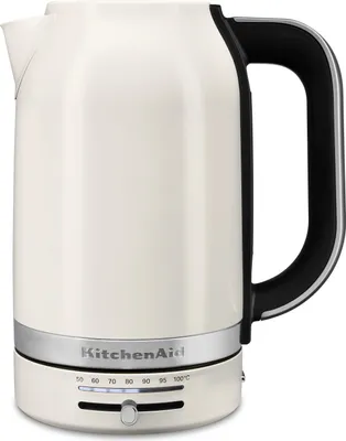 Produktbild von KitchenAid 5KEK1701EPL, 1,7 l, 2400 W, Schwarz, Edelstahl, Weiß, Metall, Kunststoff, Edelstahl, Regelbare Temperatur, Wasserstandsanzeige