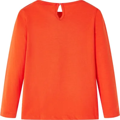 Image de vidaXL T-shirt manches longues enfant orange foncé 104