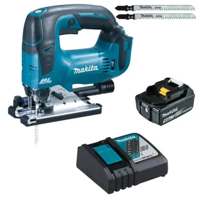Produktbild von Makita Akku-Pendelhubstichsäge DJV182Z 18V + BL1850B 5,0 Ah + Ladegerät DC18RC