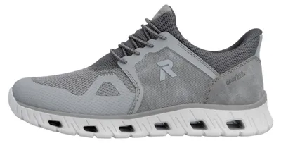 Imagen del producto de Zapatos de hombre Rieker, tipo pantufla, color gris, para uso casual
