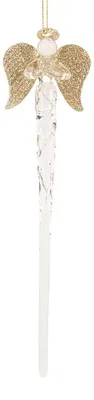 Productafbeelding van Clayre & Eef kerstornament, 5x4x20 cm, transparant glas