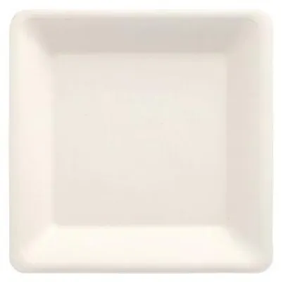 Produktbild von 500 Papstar Teller, Zuckerrohr pure eckig 15,5 cm x 15,5 cm weiss 89743