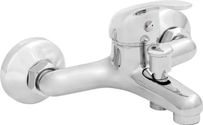 Produktbild von BADLAND Badewannenarmatur Wasserhahn MITRIS Wannenarmatur für Badezimmer in Silber