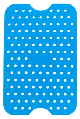 Image de Accessoire en silicone bleu pour friteuse à air, dimensions 13x20 cm, compatible avec la friteuse à air Ninja Foodi Dual Zone