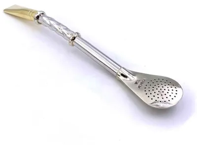 Obrázek produktu pro Mate-Bombilla, izolovaný kroužek – alpaka a bronz