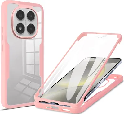 Produktbild von Für Xiaomi Redmi Note 14 Pro / Pro Plus 5G Full Cover Acrylic TPU Hülle Rosa