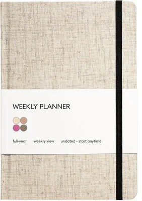 Productafbeelding van Ongedateerde Wekelijkse Planner met Hardcover, Gewoontetracker en Doelstellingen