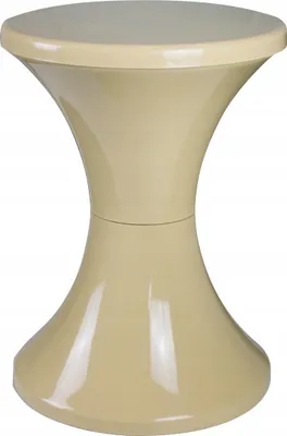 Produktbild von Kunststoff-Sanduhrhocker, poliertes Produkt, Beige, Neu
