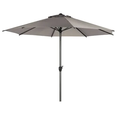 Produktbild von Gerader runder sonnenschirm "loompa" taupe 3m aus aluminium - Hespéride