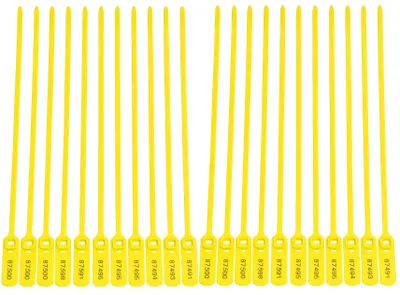 Sicherheitsplomben, 100 Stück, 40 cm, gelb, nummeriert