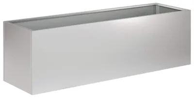 Image de vidaXL Pot de jardin argenté, 100 x 30 x 30 cm, en acier galvanisé