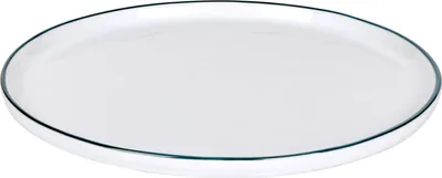 Produktbild von Piana Teller Porzellan, D 21,5 cm, Dekor Rand weiß / basalt
