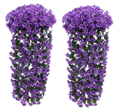Produktbild von Omgoods - Künstliche Wisteria-Blüten - Künstliche Blauregen-Girlande - Blau - Dekorative Blumen - Perfekt für Hochzeiten und Wohnraumdekoration