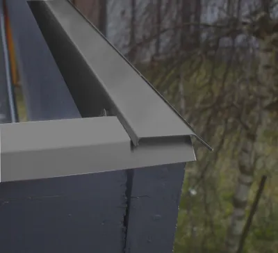 Produktbild von Blendenabdeckung für Gartenhäuser anthrazit (1 Stück, Typ 1c bis 50 mm Breite)