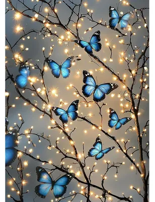 Produktbild von 5D Diamond Painting Schmetterling Landschaft Bastelset Erwachsene 30x40 cm